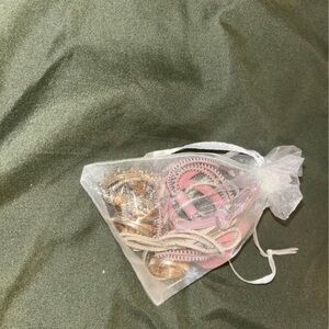 Elegant Pink and Gold Women's Accessory Set